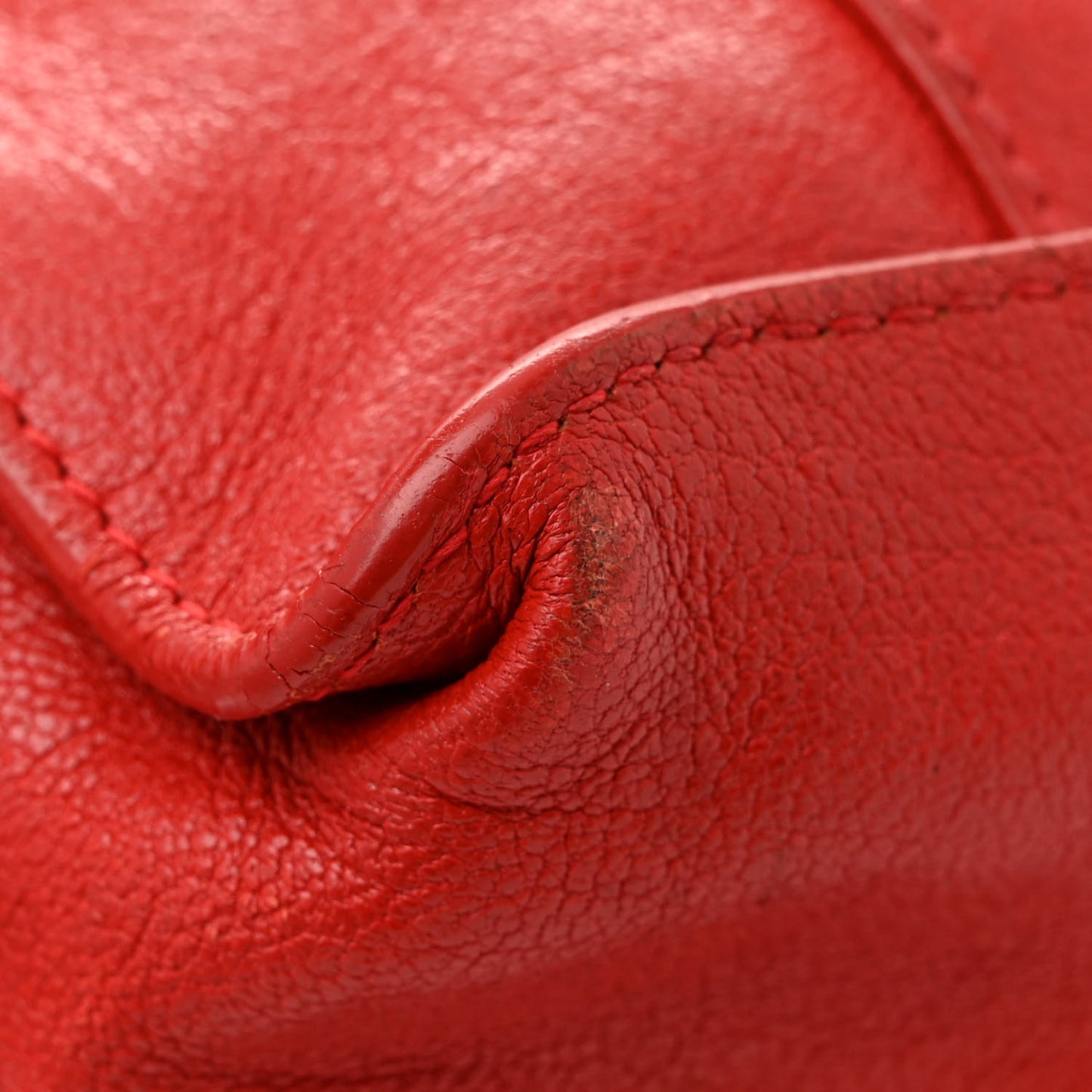 Lambskin Tiny Fringe Lux PS1 Satchel Red