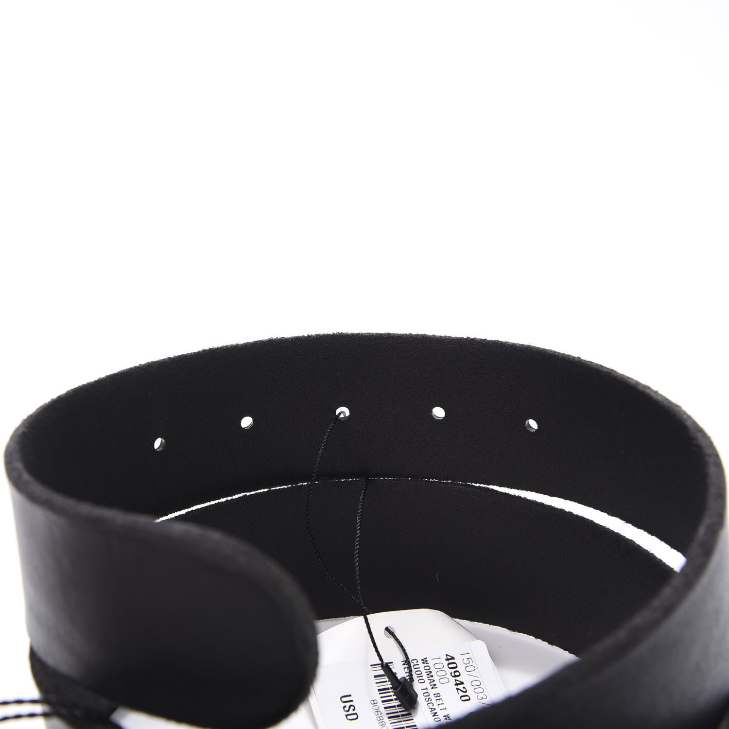 Gucci Calfskin Brass Feline Buckle Belt 85 34 Black 4 of 7