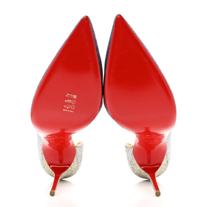 Christian Louboutin Mini Glitter Degrade Specchio Iriza 100 Pumps 39 Drage Light Gold 5 of 9