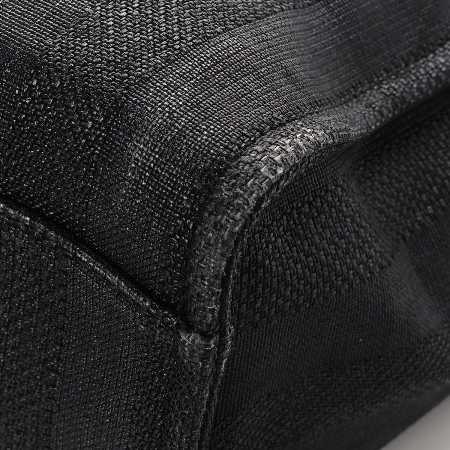 Chanel Mixed Fibers Calfskin Striped Medium Deauville Tote Black 11 of 11