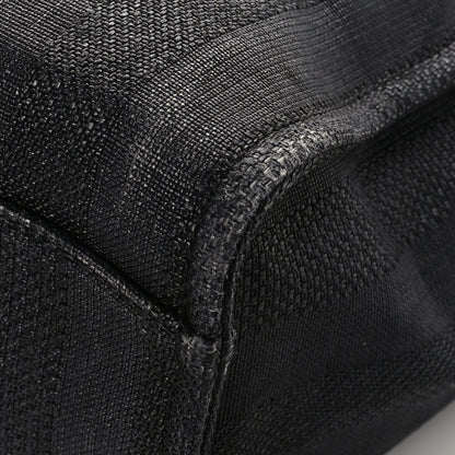 Chanel Mixed Fibers Calfskin Striped Medium Deauville Tote Black 11 of 11