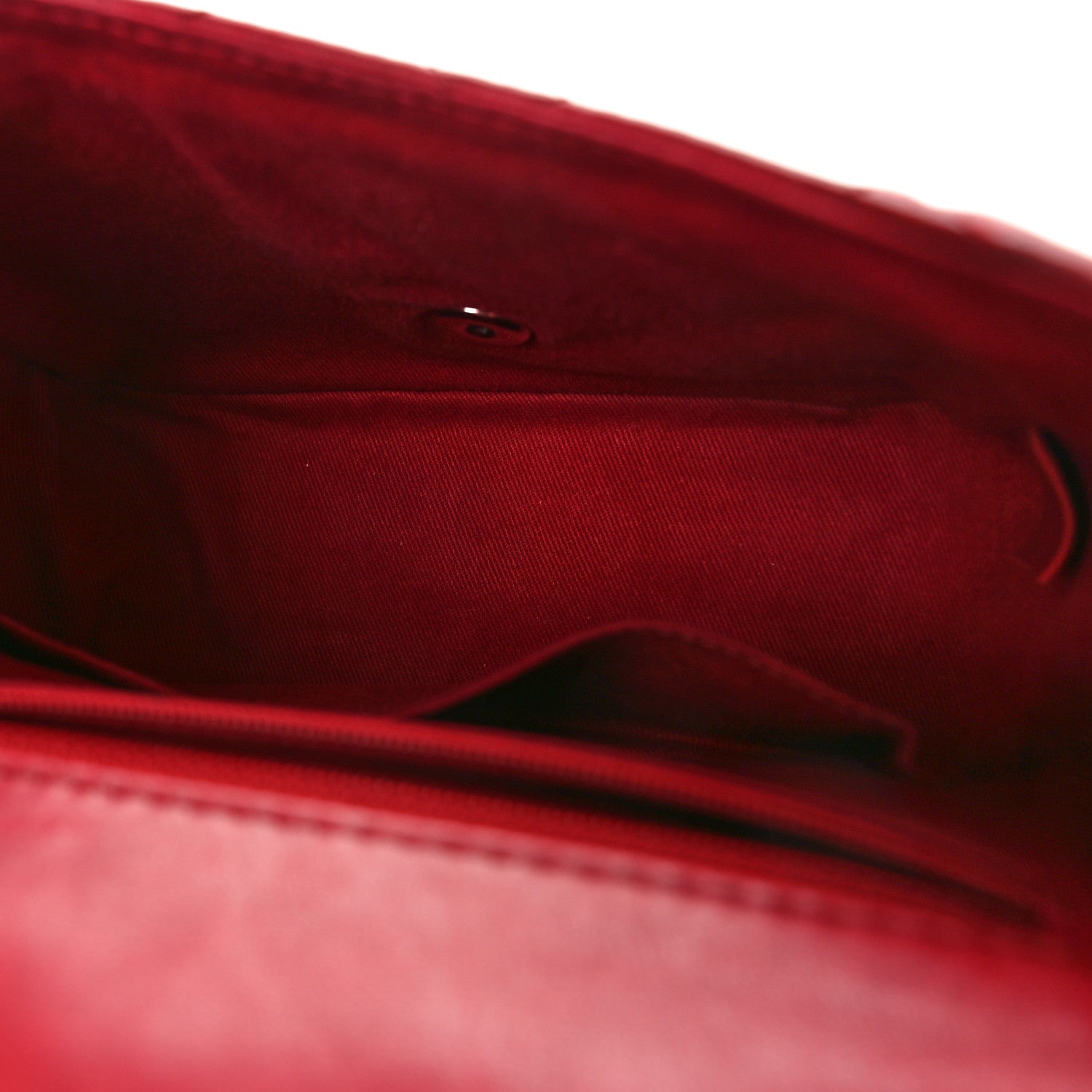 Chanel Lambskin Quilted Messenger Bag Red 5 of 12