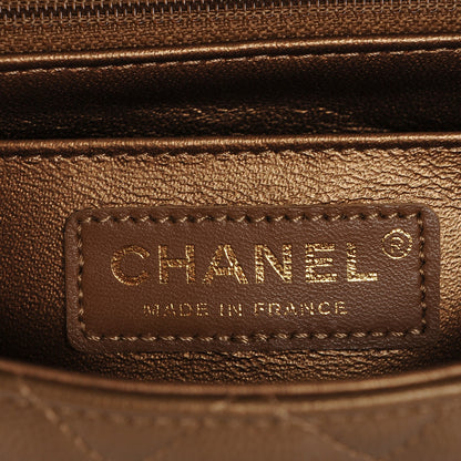 Chanel Metallic Caviar Quilted Mini Square Flap Dark Gold 6 of 7