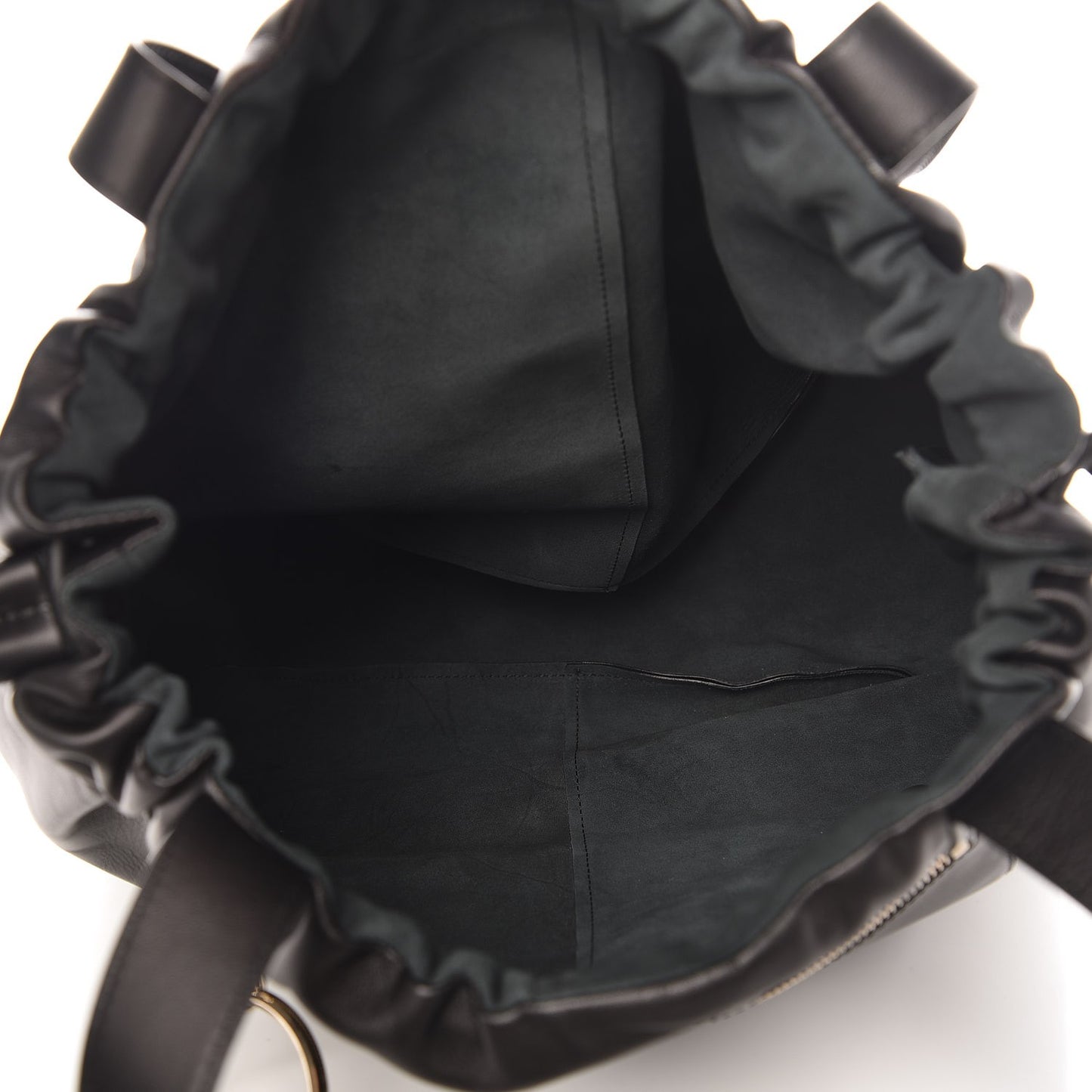 Calfskin Day Dreamer Drawstring Bag Black