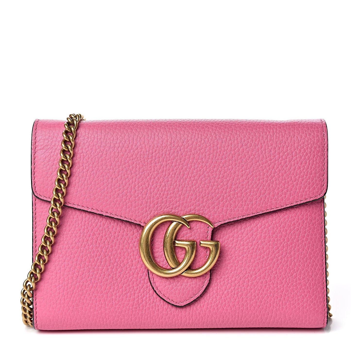 Cellarius Calfskin GG Marmont Chain Wallet Pink Tropical Flower