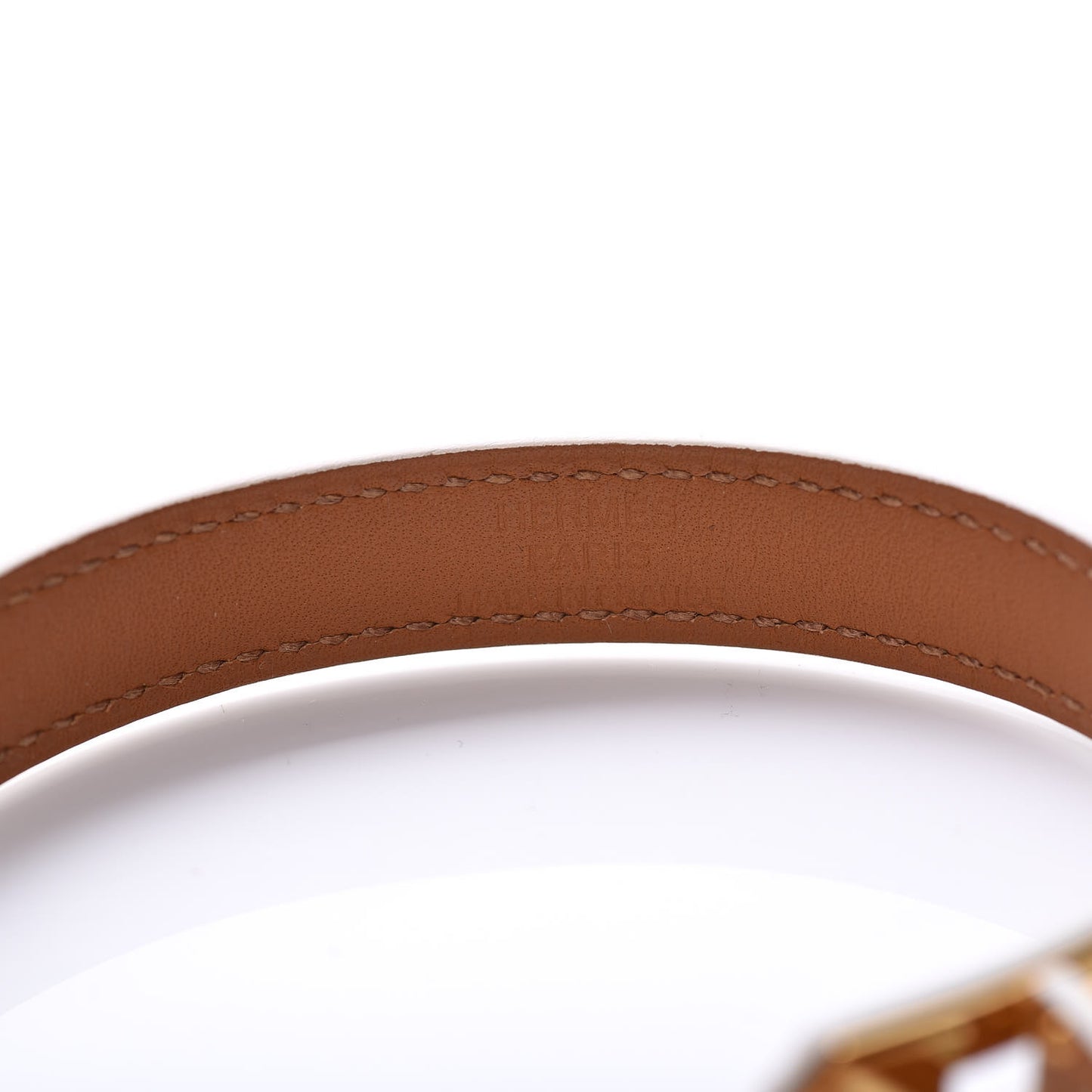 Epsom Kelly Double Tour Bracelet XS White
