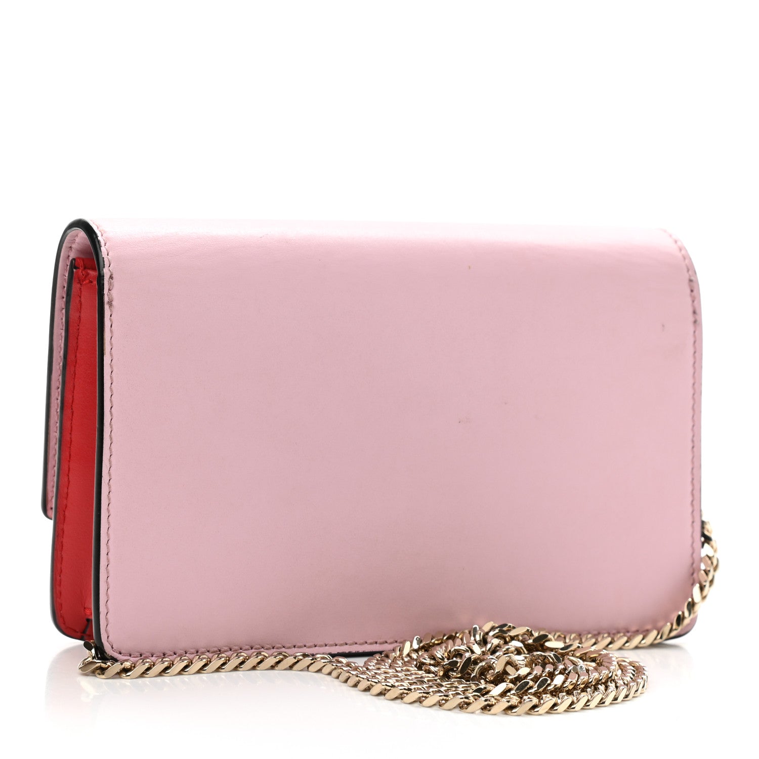 Versace Calfskin Medusa Wallet on Chain Crossbody Pink Red 3 of 15