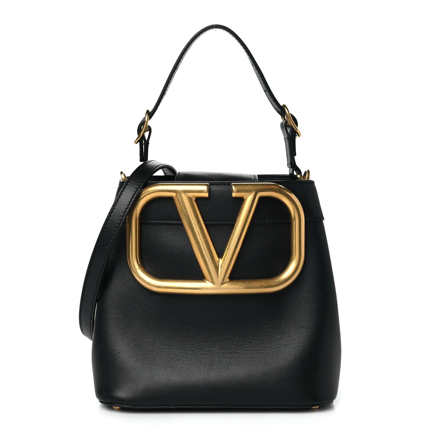 Valentino Garavani Smooth Calfskin Supervee Top Handle Bag Black 1 of 9