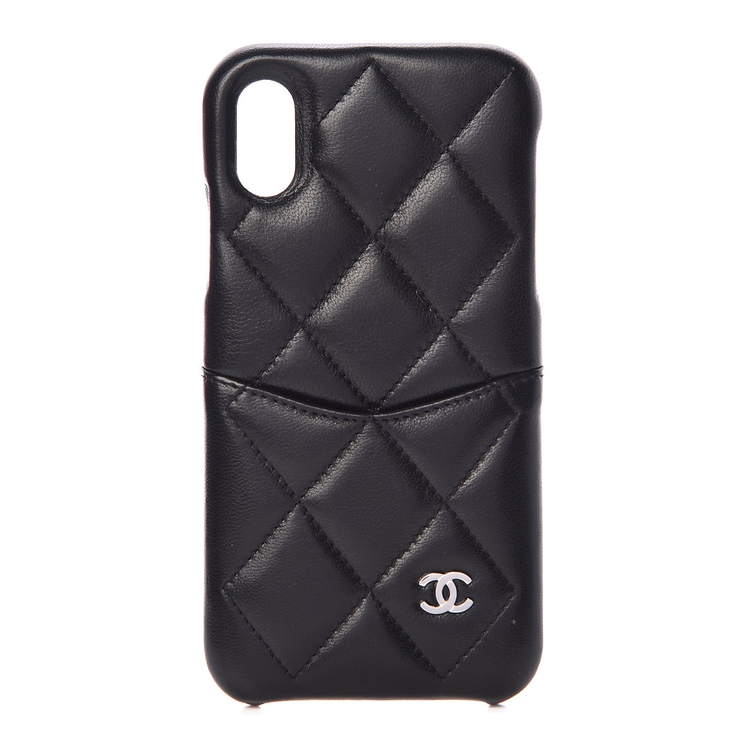 Chanel Lambskin Quilted iPhone X Case Black 1 of 8
