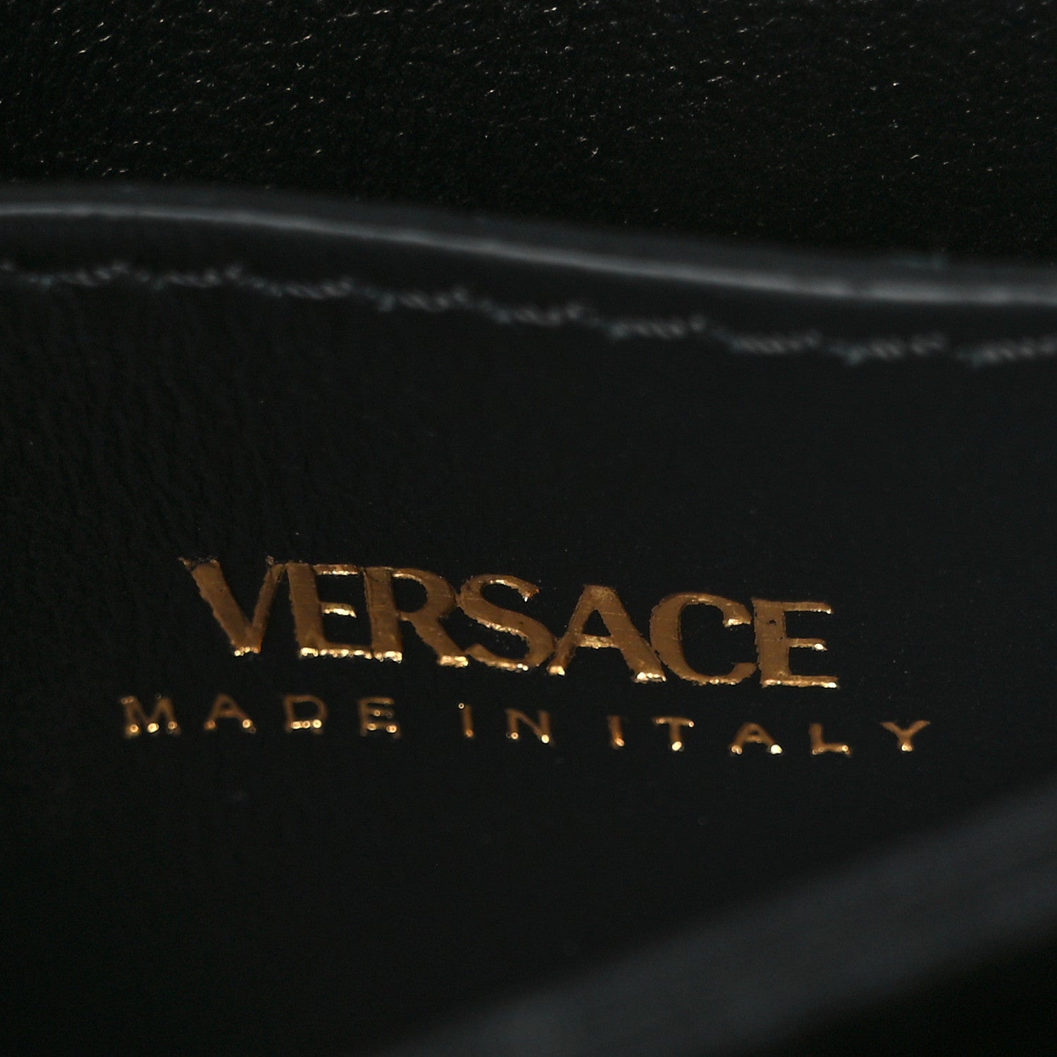 Versace Suede Studded Virtus Chain Clutch Black 6 of 9