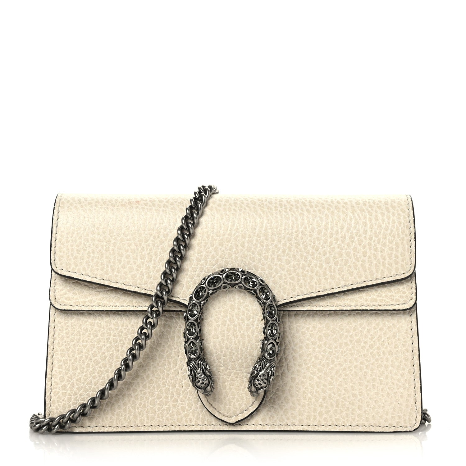 Gucci Dollar Calfskin Crystal Super Mini Dionysus Shoulder Bag Mystic White Black Diamond 1 of 9