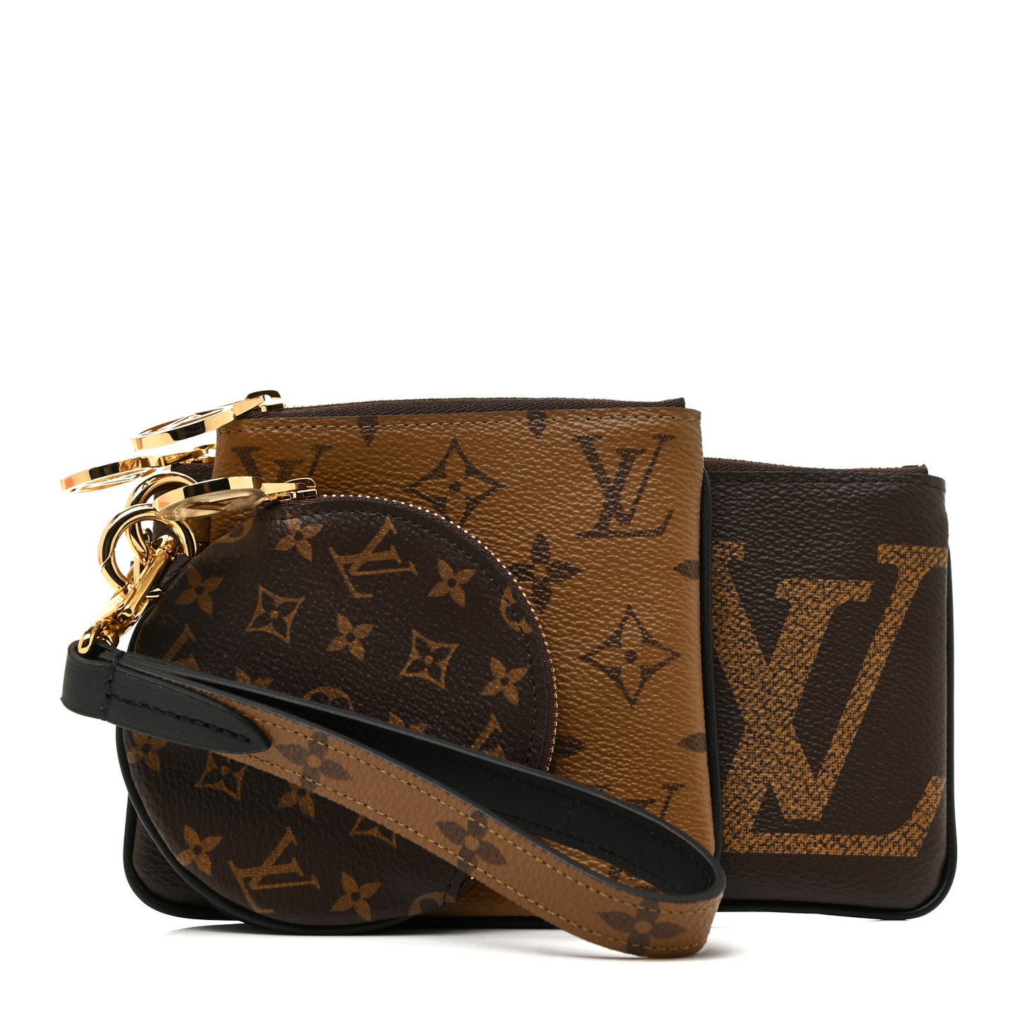 Reverse Monogram Giant Trio Pouch