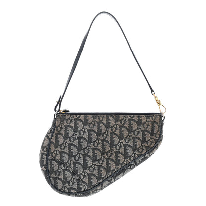 Christian Dior Monogram Mini Saddle Pochette Navy 1 of 13