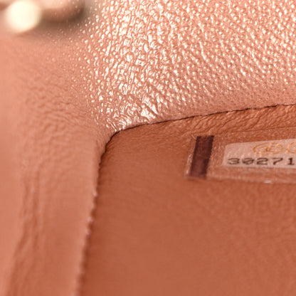 Chanel Metallic Lambskin Quilted Ombre Mini Rectangular Flap Pink 9 of 10