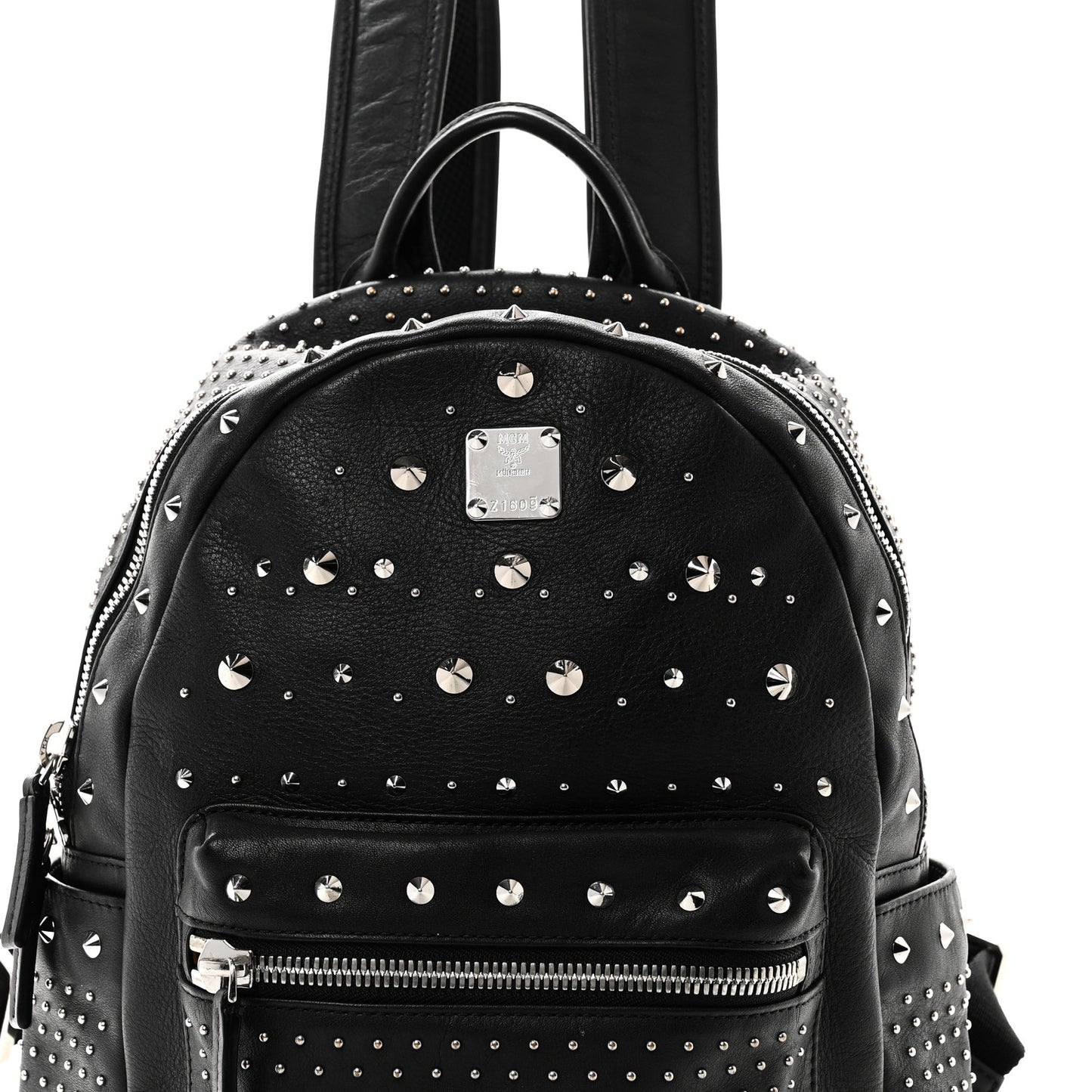 Calfskin Studded Small Stark Backpack Black