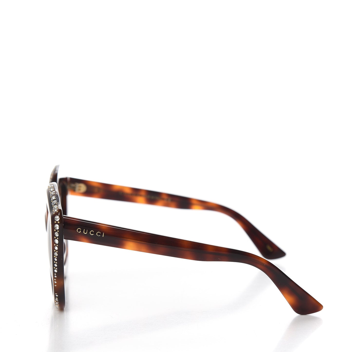 Crystal Cat Eye GG0118S Sunglasses Havana Brown