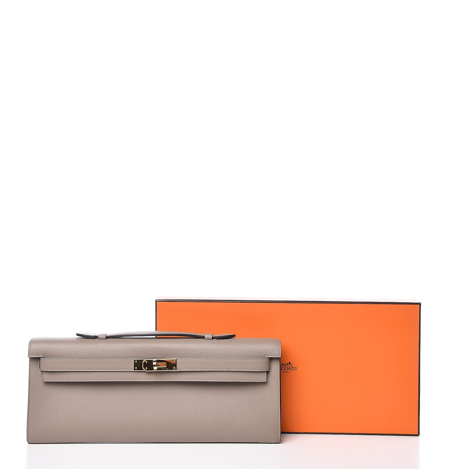 Hermes Swift Kelly Cut Clutch Pochette Gris Asphalt 28 of 28