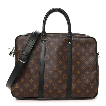 Louis Vuitton Monogram Macassar Porte-Documents Voyage PM 1 of 9