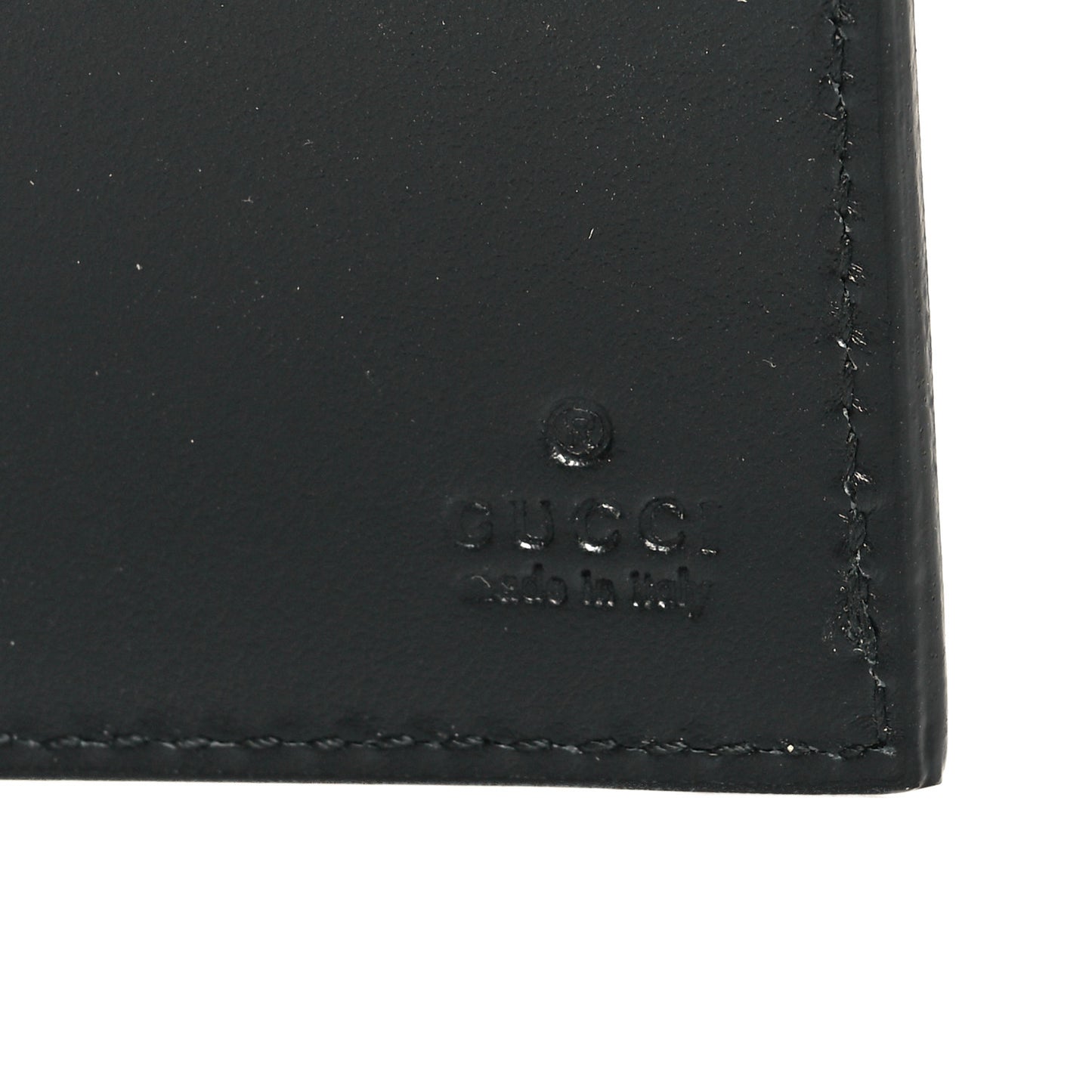 Plutone Calfskin Logo Bi-Fold Wallet Black