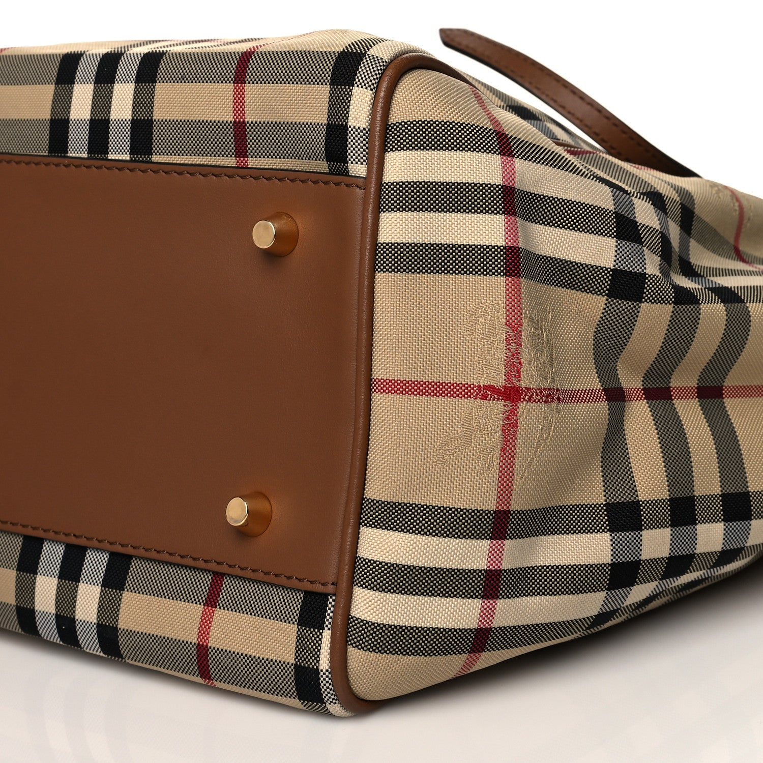 Burberry Horseferry Check Small Canterbury Tote Tan 10 of 10