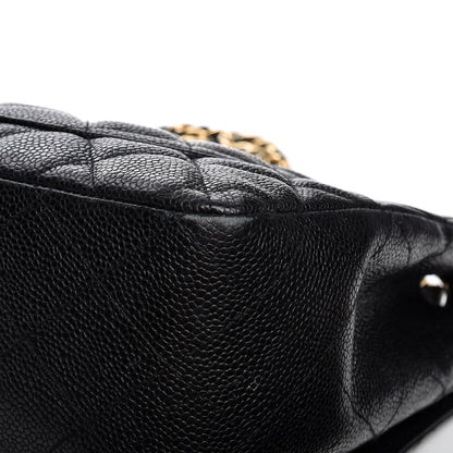Chanel Caviar Quilted Jumbo Single Flap Black 12 of 14