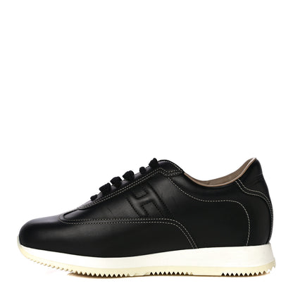 Hermes Calfskin Womens Quick Sneakers 38 Black 1 of 19