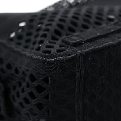 Christian Dior Canvas Embroidered Mesh Diorcamp Messenger Black 10 of 14