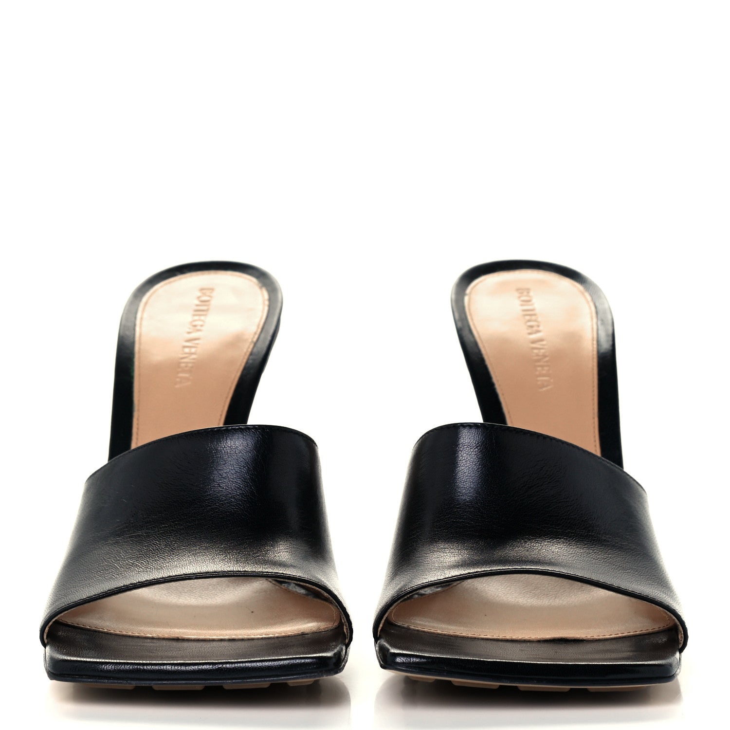 Bottega Veneta Lambskin Stretch Mule Sandals 39.5 Black 2 of 9
