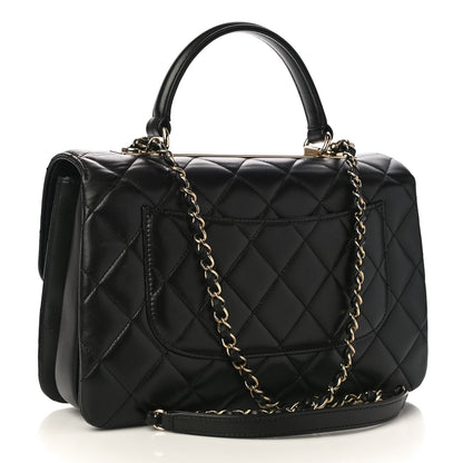 Chanel Lambskin Quilted Medium Trendy CC Flap Dual Handle Bag Black 3 of 10