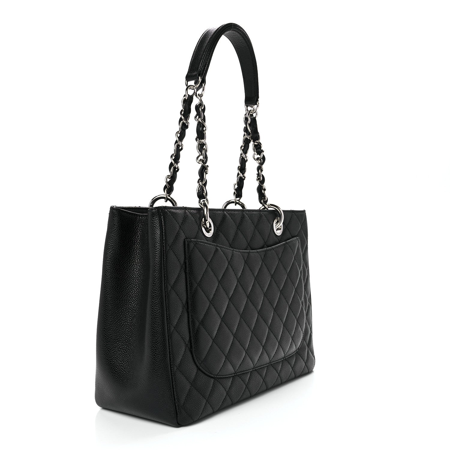 Chanel Caviar Quilted Grand Shopping Tote GST Black 3 of 12