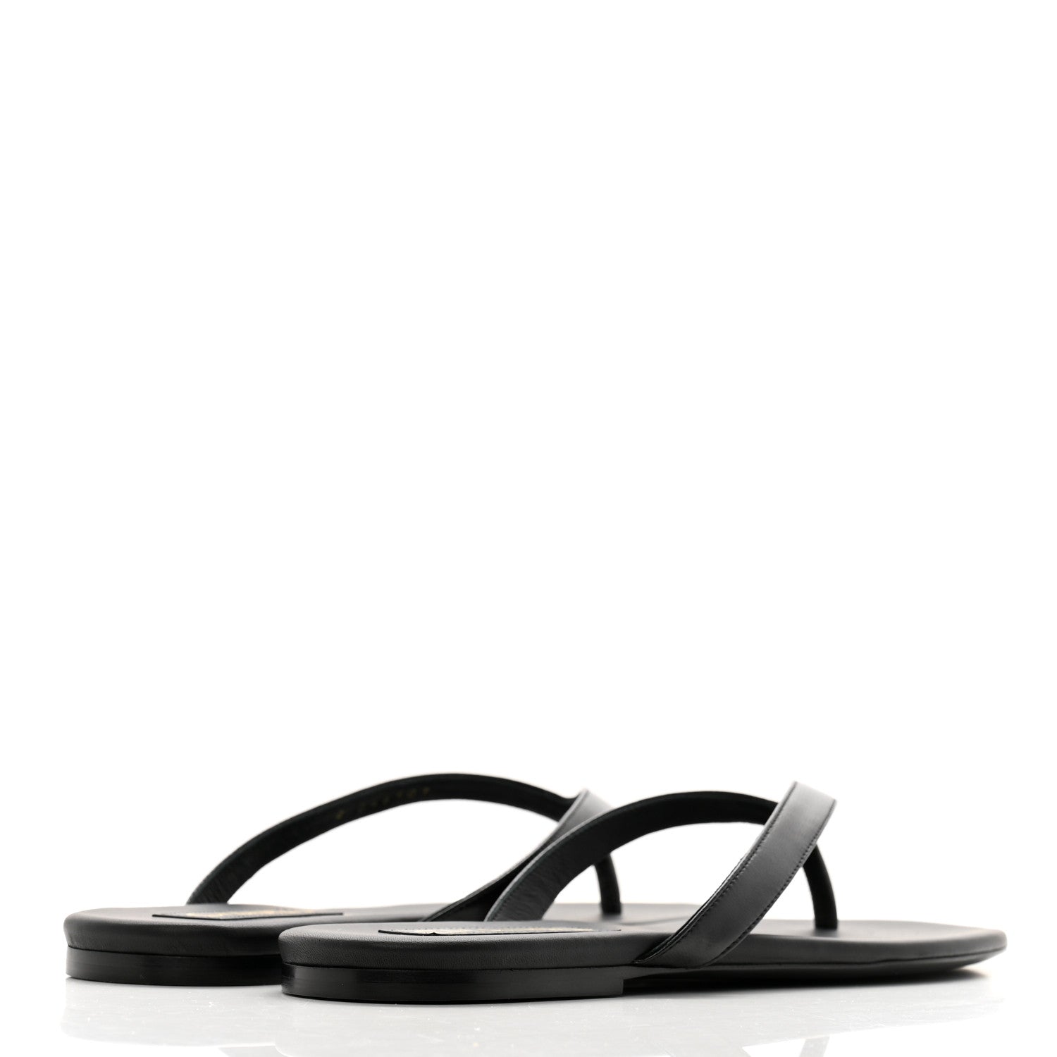 Chanel Shiny Lambskin Crystal CC Thong Sandals 40.5 Black 5 of 10