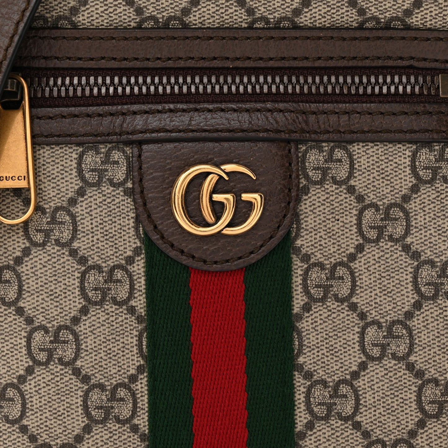 GG Supreme Monogram Web Mini Ophidia Messenger Brown