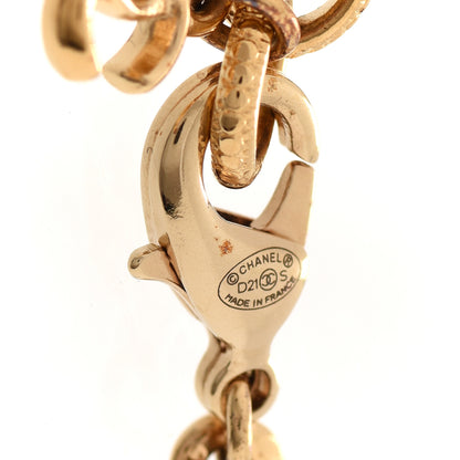 Chanel Metal Resin Crystal No 5 Bracelet Gold Black White 5 of 6
