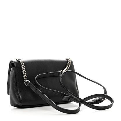 Saint Laurent Grain De Poudre Monogram Toy West Hollywood Fold-Over Bag Black 3 of 10