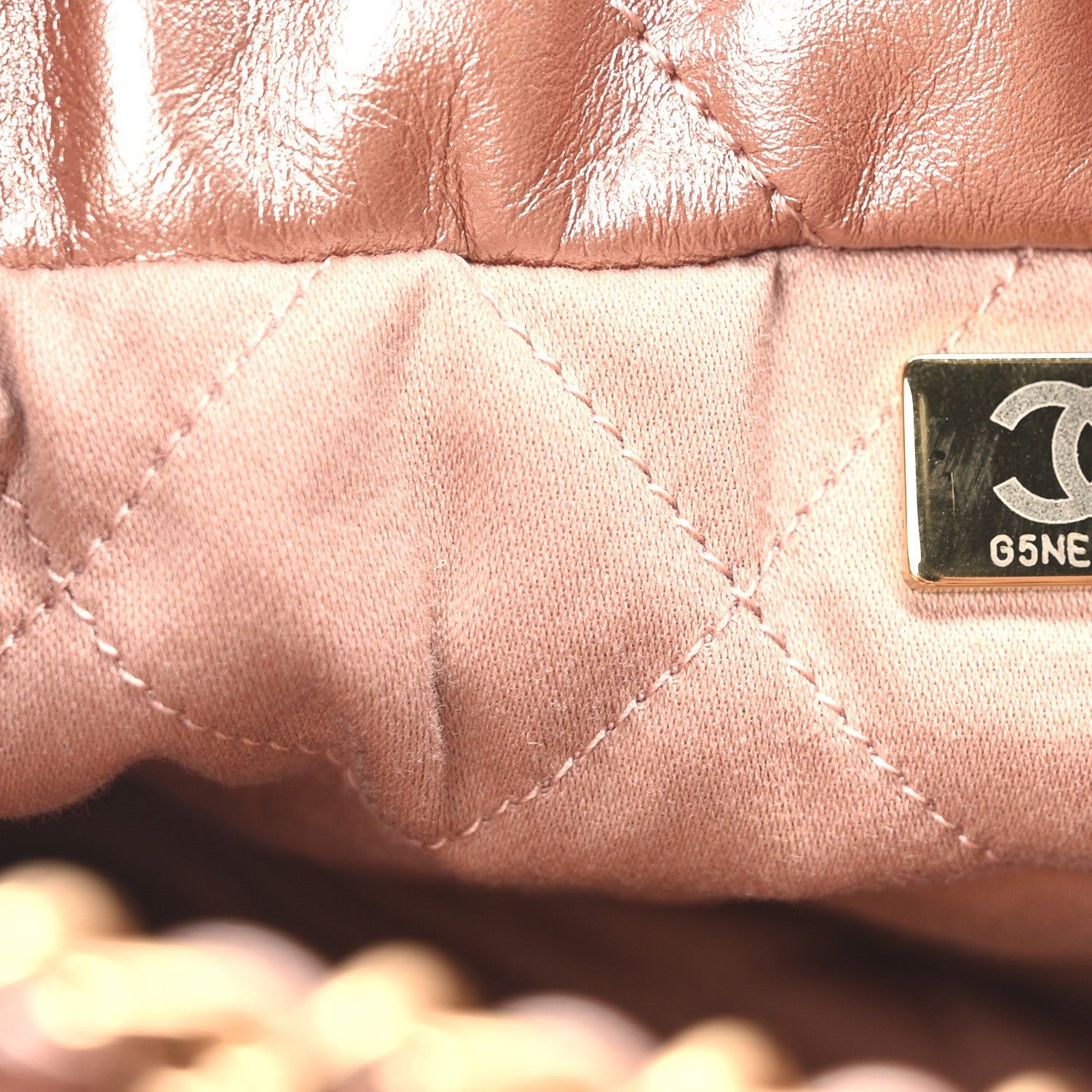 Chanel Metallic Calfskin Quilted Mini Chanel 22 Copper 7 of 10