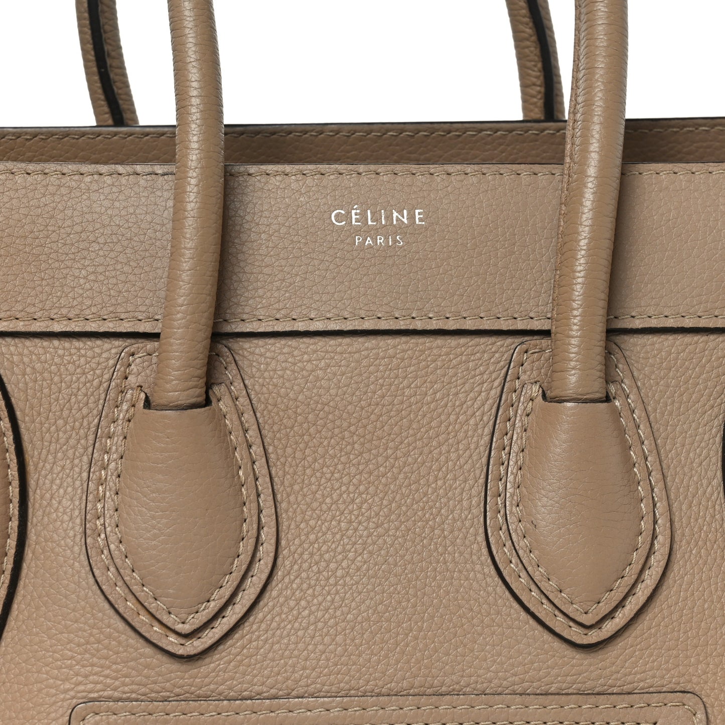 Drummed Calfskin Micro Luggage Dune