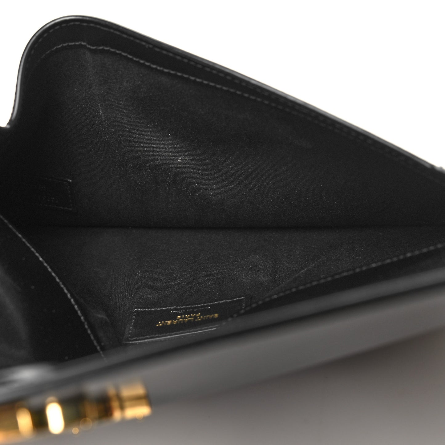Smooth Shiny Calfskin Monogram Uptown Pouch Black