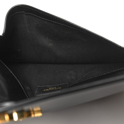 Saint Laurent Smooth Shiny Calfskin Monogram Uptown Pouch Black 5 of 11