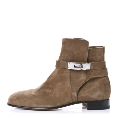 Hermes Suede Neo Low Boots 35 Ecorce 1 of 11