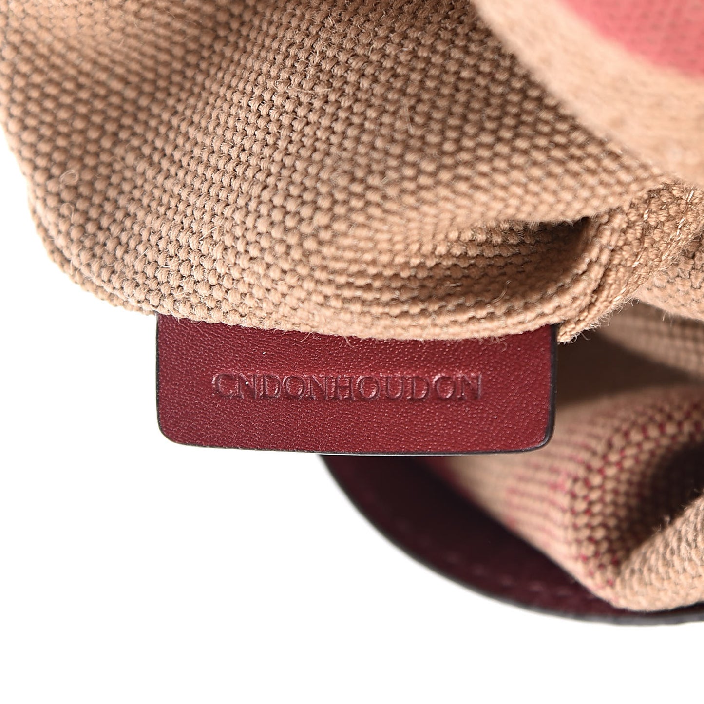 Canvas Mega Check Mini Ashby Tassel Crossbody Burgundy Red