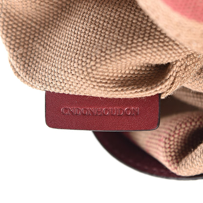 Burberry Canvas Mega Check Mini Ashby Tassel Crossbody Burgundy Red 8 of 15