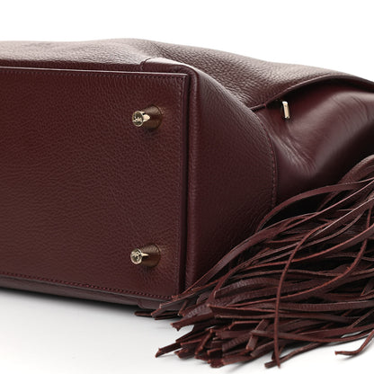 Christian Louboutin Empire Calf Spikes Fringe Eloise Hobo Bordeaux 12 of 12