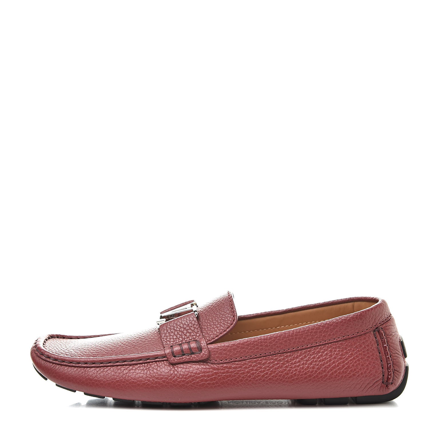 Louis Vuitton Calfskin Mens Monte Carlo Car Shoe Moccasin Loafers 10.5 Red 1 of 9