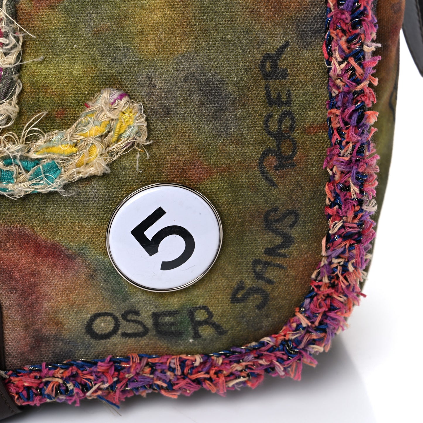 Washed Toile Graffiti On The Pavements Messenger Khaki Multicolor