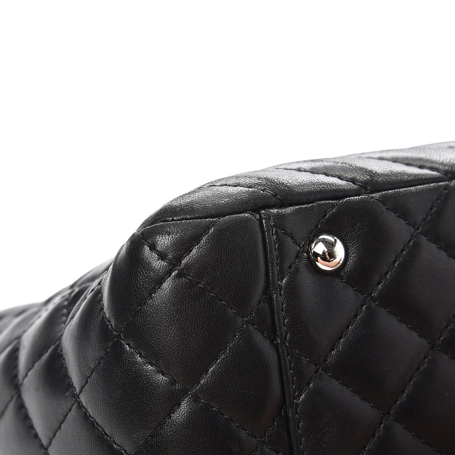Chanel Lambskin Surpique Chevron Quilted Tote Black 13 of 13