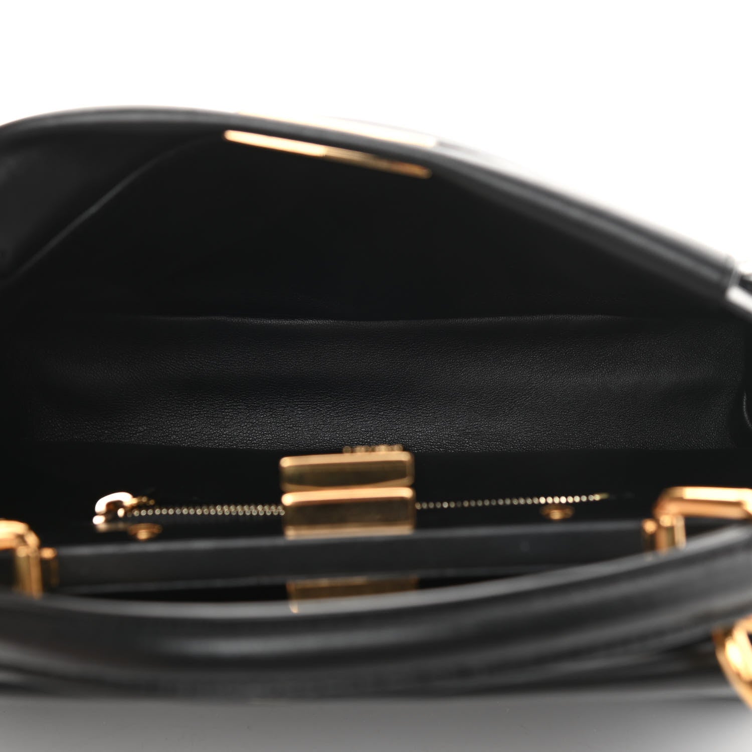 Fendi Nappa Mini Peekaboo Iconic Satchel Black 5 of 12