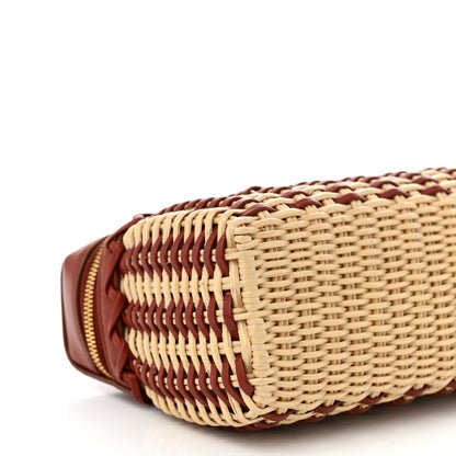 Loro Piana Wicker Calfskin L19 Extra Pocket Pouch Malt Deep Kummel Sun Gold 7 of 9