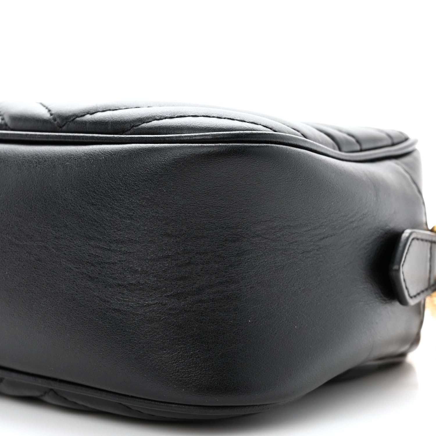 Gucci Calfskin Matelasse Small GG Marmont Chain Shoulder Bag Black 10 of 10