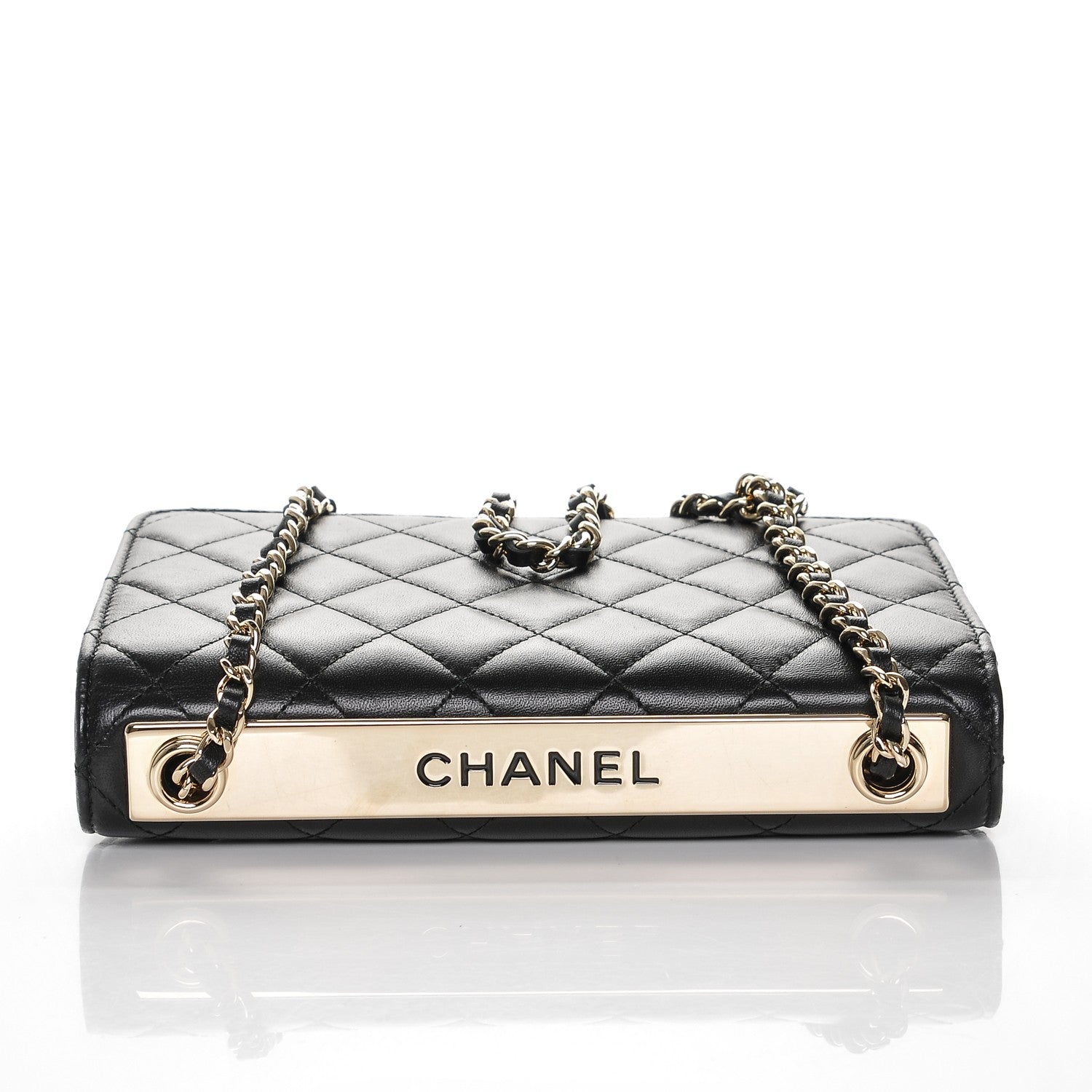 Chanel Lambskin Quilted Trendy CC Wallet On Chain WOC Black 5 of 9