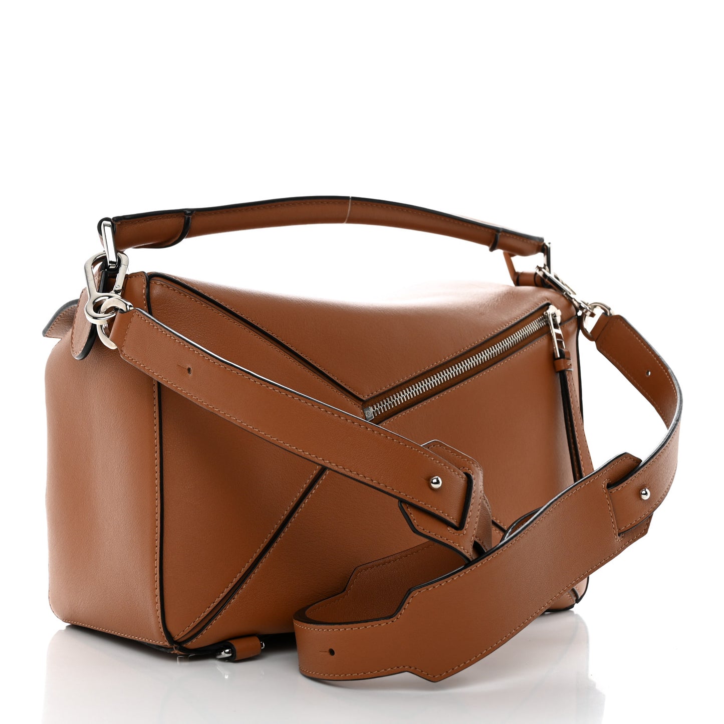 Calfskin Medium Puzzle Bag Tan